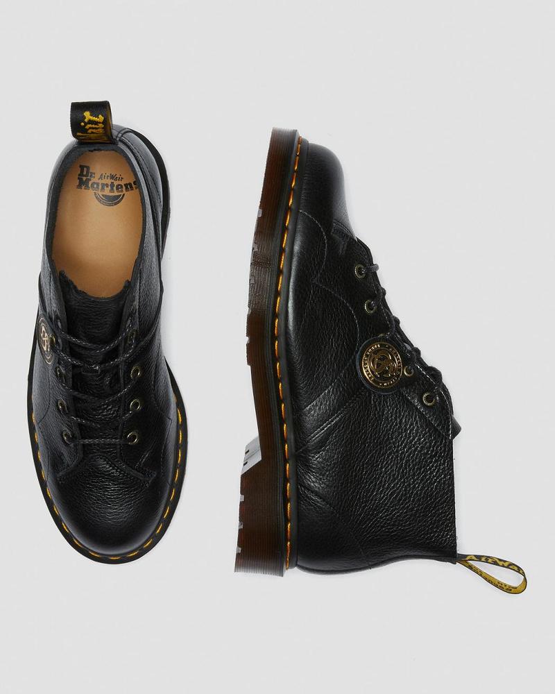 Men's Dr Martens Church Buckingham Leather Monkey Boots Black | AU 547SGL